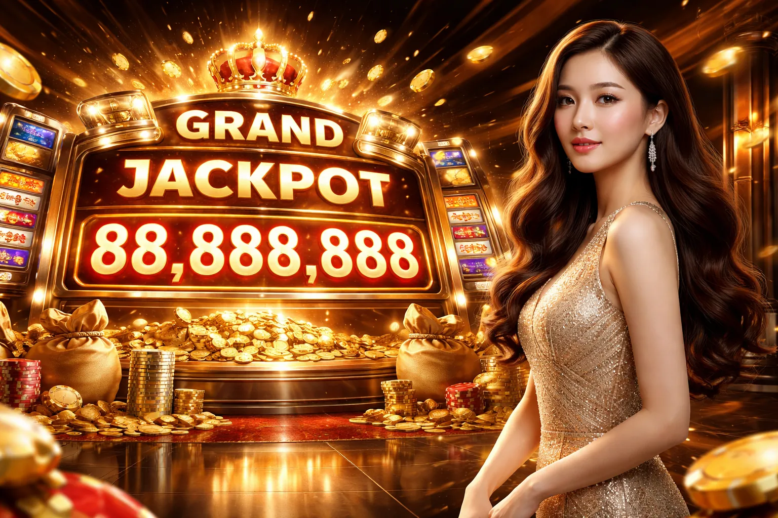 Sảnh casino trực tuyến jn88 link với bàn chơi và người chia bài